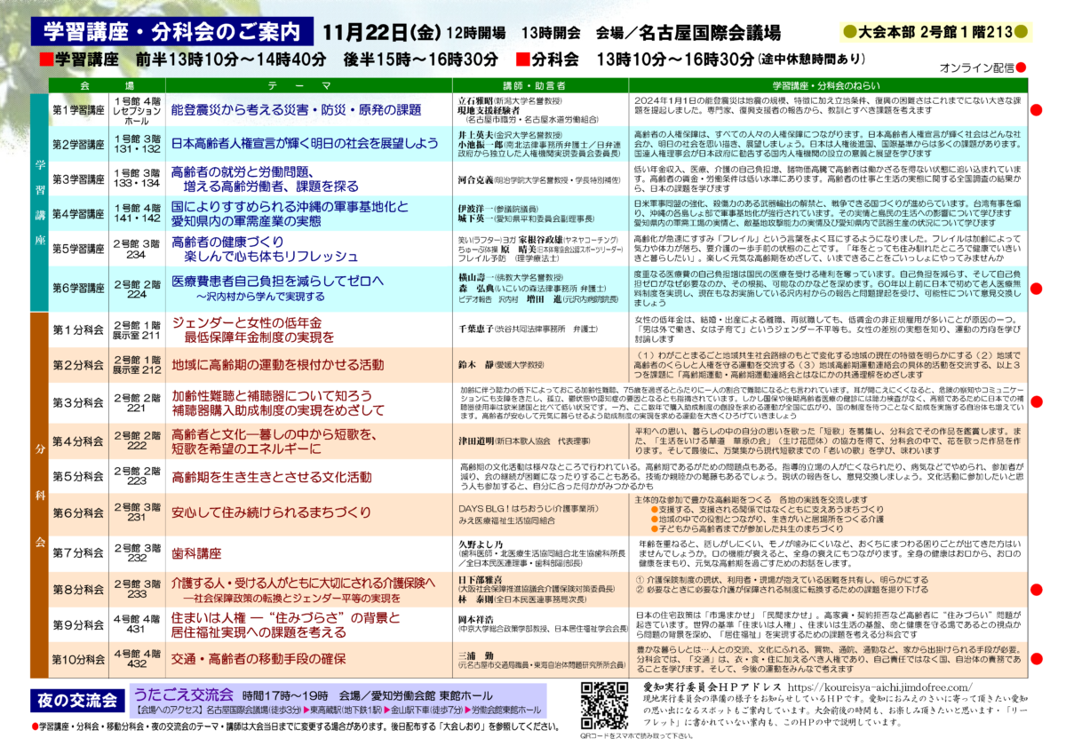 日本高齢者大会inあいち チラシ